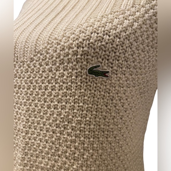 Women’s Authentic Lacoste Cream Tunic Sweater - Picture 9 of 11
